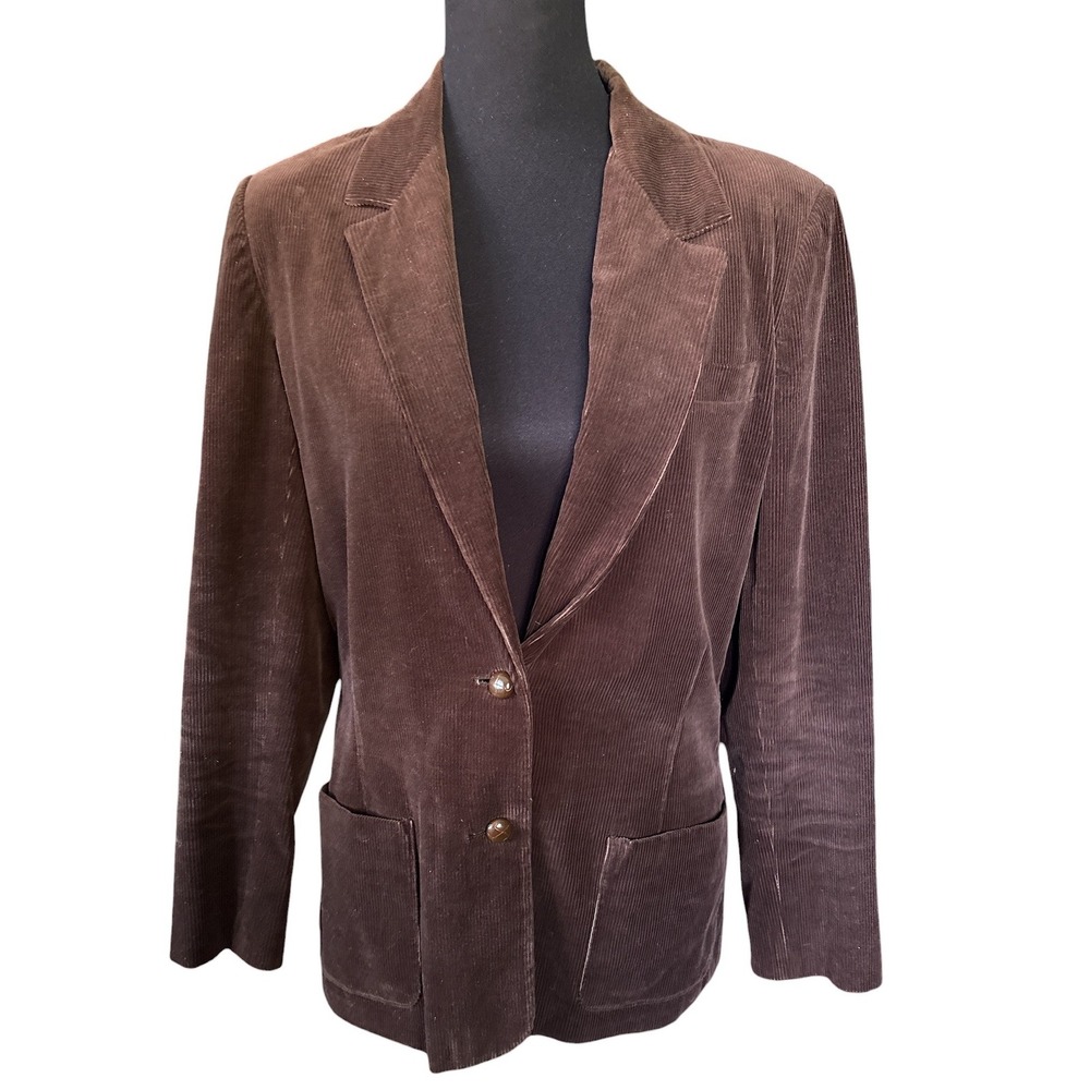 Vintage Sears Roebuck Brown Corduroy Blazer, Marked 16 Tall - Fits Medium, Retro